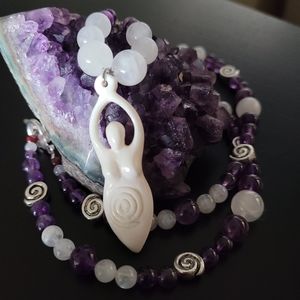 Amethyst and Moonstone necklace